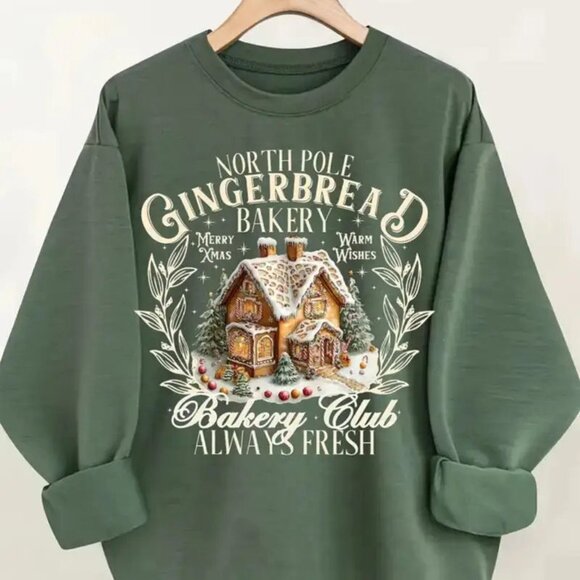 North Pole Gingerbread Bakery House NIP Tops - North Pole Gingerbread Bakery House NIP